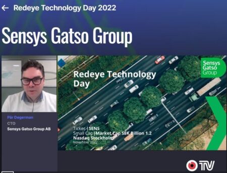 Sensys Gatso presents at Redeye Technology Day 2022